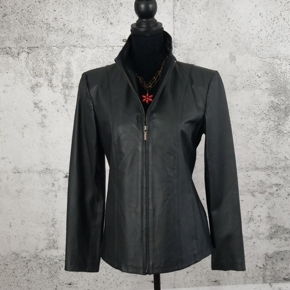East 5th Jackets & Blazers - EAST 5TH Fitted Leather Jacket